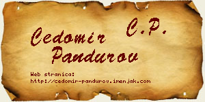 Čedomir Pandurov vizit kartica